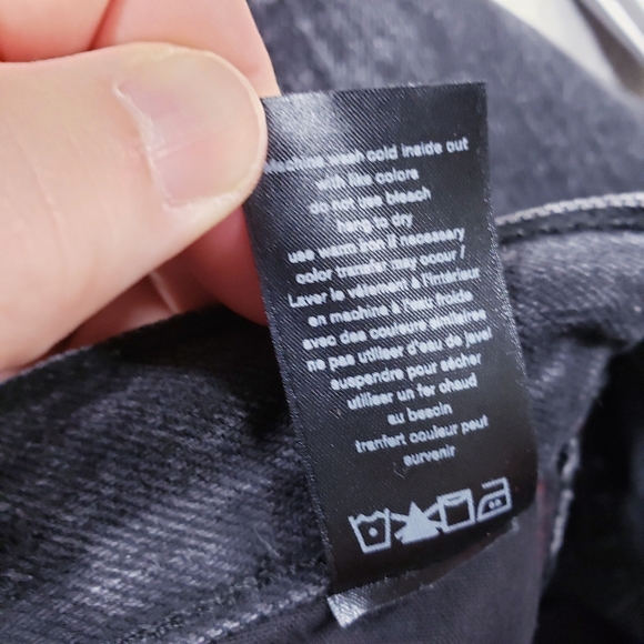 rag & bone Black Straight Leg Jeans with a chic red stripe NWT - Picture 12 of 14